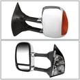 thumbnail image 2 of DNA Motoring TWM-004-T999-CH-AM For 1999 to 2007 Superduty F250 F350 F450 F550 Pair of Powered + Heated Signal Glass + Manual Extenable Chrome Side Towing Mirrors 05 06, 2 of 6