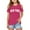 Hot Pink, variant on WOYY Toddler Girls Cold Shoulder Tshirt New York Printed Short Sleeve T Shirt, Sizes 3-12