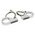 thumbnail image 1 of LED Turn Signal Light High Brightness Stability Front Fork Clamp Indicators Lights 41MM Fork, 1 of 7