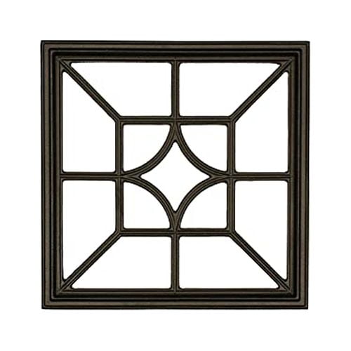 Nuvo Iron Decorative Insert for Fencing, Gates, Home, Garden - Square, 15", Black