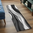 thumbnail image 4 of Black Grey Ombre Runner Rug 2x6 FT, Non Slip Hallway Carpet, Moire Modern Aesthetics Geometric Abstract Washable Floor Carpet Throw Runner Carpet Long Rug for Entryway Kitchen Bedside Sliding Door, 4 of 9