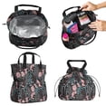 thumbnail image 2 of Pioneer Flower Floral Print Pattern Drawstring Lunch Bag Women - Drawstring Lunch Bag Insulated for Work Office - Stain-Resistant Large Lunchbags for Women with Multi-Pockets, 2 of 6
