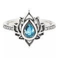 thumbnail image 4 of QQTDFG 925 Silver Plated Women Lotus Flower Rings Pear Zircon Crystal Ring Jewelry-#3-9, 4 of 8