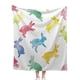 thumbnail image 4 of Manta de franela con diseño de conejo de Pascua | Manta suave de poliéster para niños y bebés | Tamaño ideal para siestas de 75 x 100 cm, ideal para sofá, cama, coche y viajes | Ligera y transpirable, 4 of 6