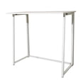 thumbnail image 5 of Hassch Collapsible Computer Desk, Folding Laptop Table, Compact Writing Study Table for Small Space, Home Office, White, 5 of 6