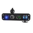 thumbnail image 1 of BELOVING Charger Socket Panel Double USB Charger Socket Power Outlet for Marine Truck Green Light, 1 of 9