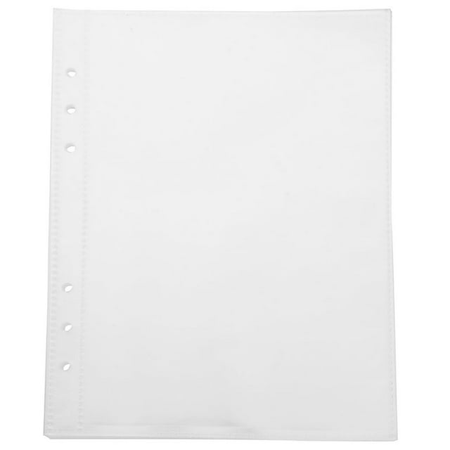 AMERTEER 20 Pcs Pochettes pour Feuilles Mobiles, Inserts de Classeur Pratiques, Protège-Feuilles Réutilisables pour la Maison