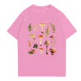 thumbnail image 4 of NAMTYQX Men's T-Shirts Elasticated Short Sleeve Cool Patterned Basic Plus Size Casual Light Crew Neck Baggy Mens Shirts Short Sleeve Pink Size XL, 4 of 5