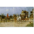 thumbnail image 1 of Ceramic Tile Mural-George Wright Horse Tile Mural Traditional Interior Renovations. 30" w x 18" h using (15) 6 x 6 ceramic tiles, 1 of 3