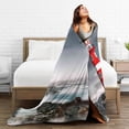 thumbnail image 5 of Kll Fleece Blanket Plush Throw Blanket 3d Lighthouse In The Surf,Soft Fuzzy Cozy Flannel Blanket For Couch Sofa Bed.(80"X60"), 5 of 9