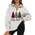 thumbnail image 1 of Pntutb, camisas informales de manga larga para mujer, jersey holgado con cuello en V y estampado navideño, sudadera, tops tipo túnica Pntutb Pntutb-742, 1 of 5