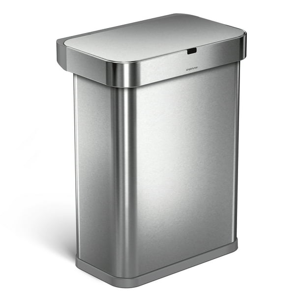 simplehuman 58 Liter / 15.3 Gallon Rectangular Sensor Garbage Can with