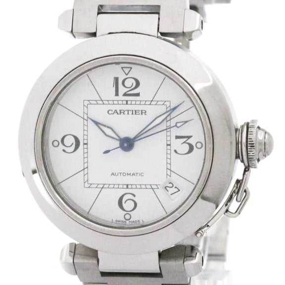 Pre-Owned CARTIER Pasha C Steel Automatic Unisex Watch W31074M7 Polished (Good)