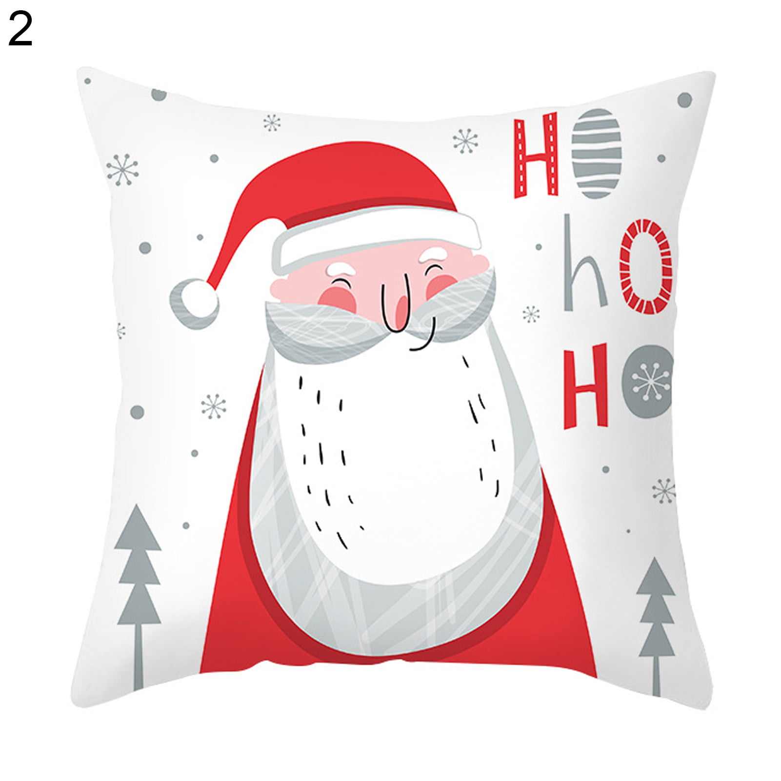 Christmas Home Case Santa Polyester Claus Tree Merry Pillow Cushion Cover Decor 