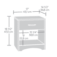 thumbnail image 4 of Sauder Beginnings Modern 1-Drawer Nightstand, Soft White Finish, 4 of 12