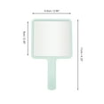 thumbnail image 2 of Unique Bargains 2pcs Delicate Square Handheld Mirrors for Personal Grooming Light Blue, 2 of 5
