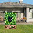 thumbnail image 3 of Amhnf Black Cat And Clover Welcome Garden Flag For Home Outdoor Garden Yard Decor 12x18 inch, 3 of 5
