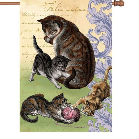 Premier House Size Flag - Feline Family