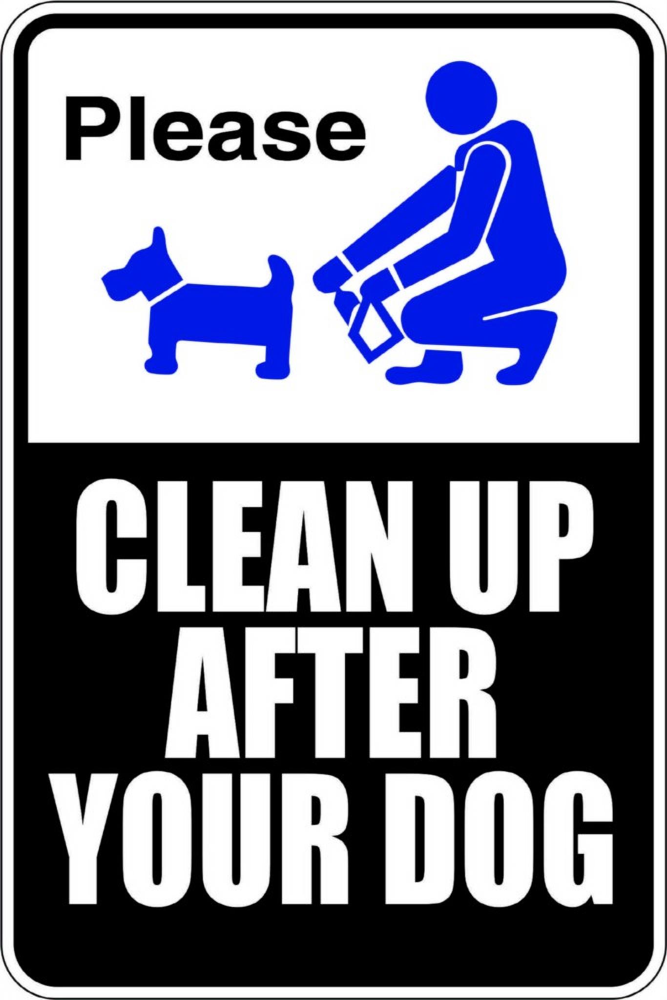 Family Please Cleanup After Your Dog Adorable Signs Wall Decal