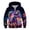 Black, variant on RTKFRFLM Kids Full Zip Hoodie 3D Digital Print Hooded Sweatshirt Jacket Dark Blue 9-10 Years