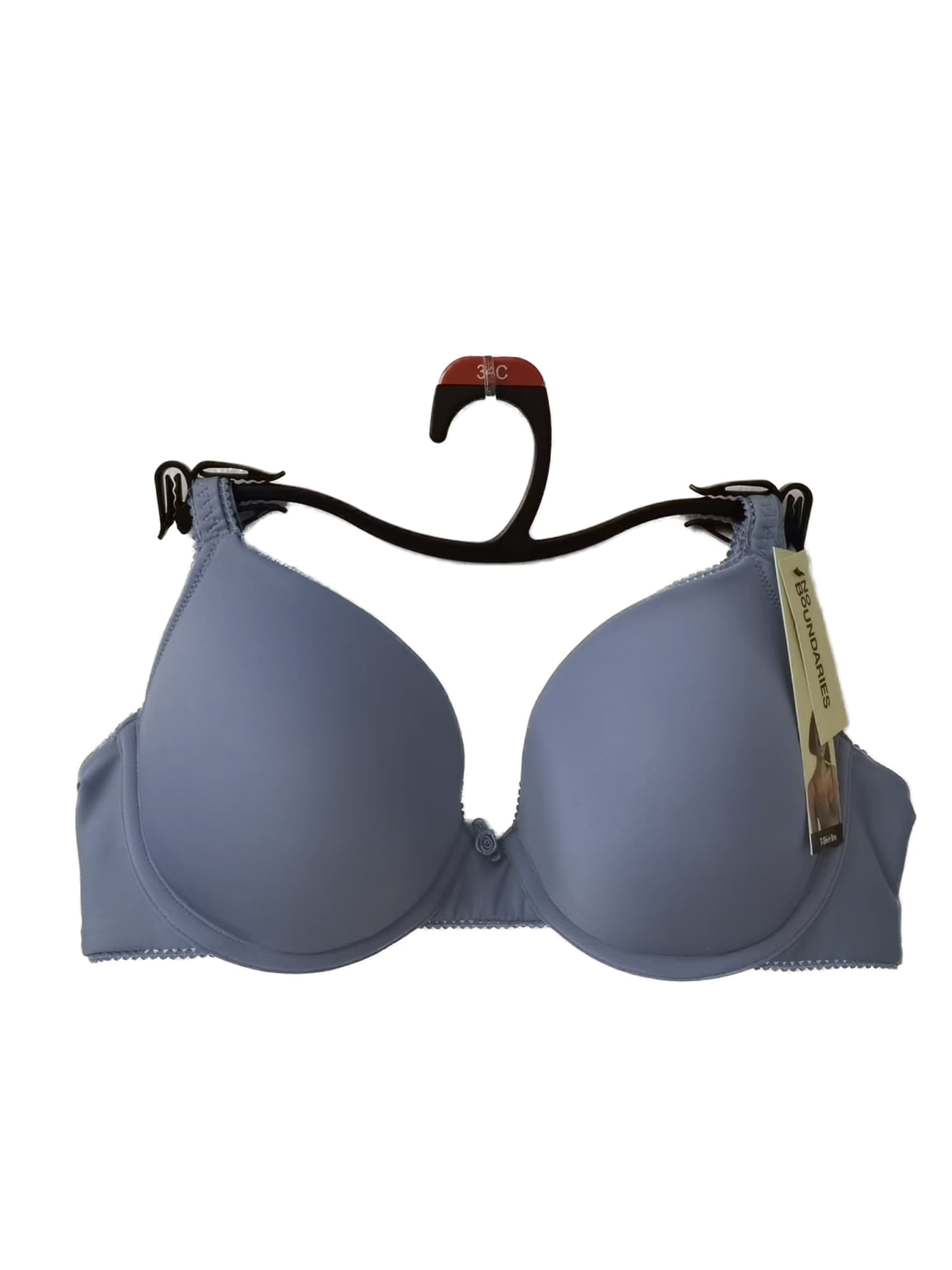 No Boundaries Micro Lightly Lined Demi T-Shirt Bra, Women's 32B-40DD
