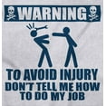 thumbnail image 2 of Warning To Avoid Injury Funny Cartoon Men's Graphic T Shirt Tees Brisco Brands L, 2 of 6