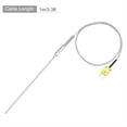 thumbnail image 2 of Termopar Tipo K con Enchufe, Sonda de Sensor de Temperatura para Medidor, de -50 A 1100 °C, Cable de 3,3 Pies, 4 X 150 mm, 2 of 7