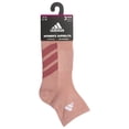 thumbnail image 2 of Women's adidas All Day Training Quarter Socks 3-Pair Pack Color: Blk Violet Size: N/A, 2 of 4