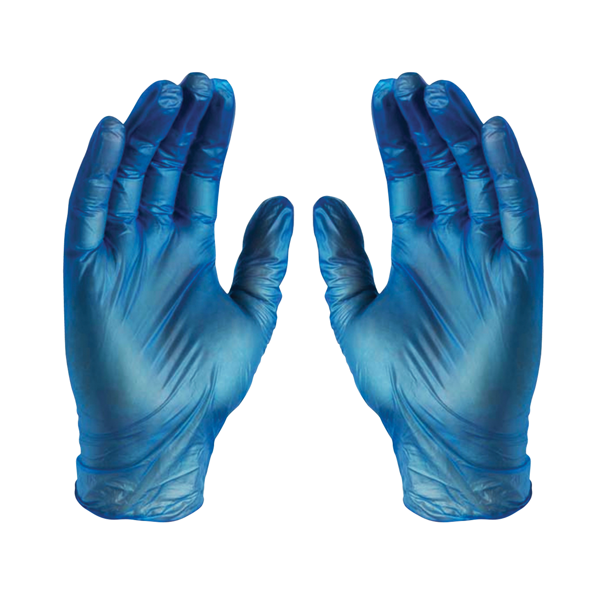 GLOVEWORKS Blue Vinyl Disposable Gloves, 3 Mil, Medium, 100/Box