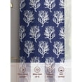 thumbnail image 6 of Marine Plant Sheer Curtains 45 Inch Long 2 Panels, Pastoral White Blue Ocean Coral Texture Light Filtering Rod Pocket Curtains, Sheer Voile Drapes for Living Room Bedroom, 52"x45", 6 of 8