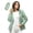 #0164-Green, variant on Women's Packable Waterproof Hooded Jacket Lightweight Raincoat with Pockets for Hiking Travel Golf