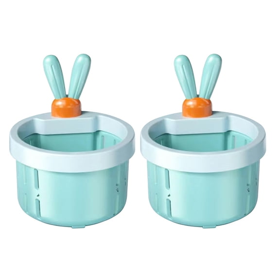 EVHRZN of 2 Kitchen Sink Drain Strainer,Bathroom Decoration,Shower Drain Hair Catcher,Bathroom Accessories,Rabbits Ears Shape Sink Strainers Press to Dump Basket for Effective Filtering in Kitchen