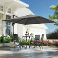 thumbnail image 2 of Parasol Déporté de 10 Pi pour Patio, Parasol Carré pour Patio avec Poignée, 2 of 10