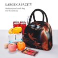 thumbnail image 5 of Honeii Red Panda Autumn Branches Print Insulated Lunch Bag Women Reusable Lunch Box with Pocket for Work Picnic Travel -One Size, 5 of 6