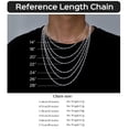 thumbnail image 5 of ChicSilver Italian S925 Sterling Silver 3mm Figaro Chain Necklace, Unisex Jewelry, 5 of 7