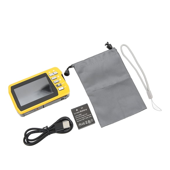 Cámara digital de doble pantalla, cámara de video con zoom digital X de doble pantalla de 56 MP y 4K, cámara subacuática optimizada para la excelencia