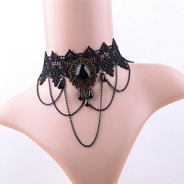 Gothic Black Lace Choker Collection