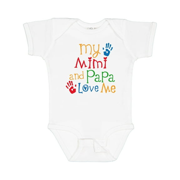 Inktastic Mimi and Papa Love Me Boys or Girls Baby Bodysuit