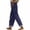 Navy, variant on Bixock Summer Womens Clothes,Linen Wide Leg Pants for Women,Pants for Women Solid Color Linen Cotton Drawstring Loose Casual Wide Leg Long Pants Elastic Waist Soft Pants Clothes