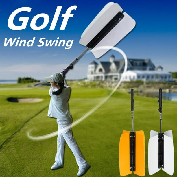 Golf Swing Puissance Ventilateur Résistance Pratique Train Aide Poignée Entraîneur Guide Blanc Jaune Nous