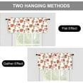 thumbnail image 4 of Floral Bedroom Valance Curtains, Linen Textured Valance Home Decor Rod Pocket Curtain Drapery for Dining Room, 1 Pack, 52 x 18 Inches, Red, 4 of 6