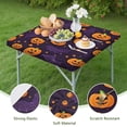 thumbnail image 4 of Halloween Pumpkin Bat Pattern Square Fitted Tablecloth with Elastic Edge,Square Table Cover,Washable Elastic Table Cover for Home Kitchen Party Decor 34"x34", 4 of 6