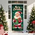 thumbnail image 4 of Christmas Door Cover Decorations 35X71 Inch Christmas Door Banner Backdrop Santa Claus Door Front Door Cover Large Photography Background for Christmas New Year Indoor Outdoor Party Home Decor, 4 of 7
