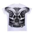 thumbnail image 3 of HEADS OR TAILS Men's Rhinestone Graphic T-Shirt, Skull Printed Bling Stone Studded, Slim Fit Casual Tee for Men, 3 of 9