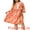 Orange, variant on DARING DIVA Plus Size 3/4 Sleeve Lace Hollow Ruffle Midi Flare Dress 3X Orange