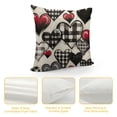 thumbnail image 4 of Nawypu  Valentine's Day Pillow Covers Red Black Hearts Decor White Throw Pillow Covers Valentine's Day Cushion Case Decoration for Sofa Couch, 4 of 5