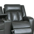 thumbnail image 2 of Max 5 Piece Modern Manual Recliner Sectional Set Gray Vegan Faux Leather - Saltoro Sherpi, 2 of 5