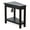 Black, variant on Pemberly Row Contemporary Solid Wood Chair Side Table with Power Strip