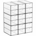 thumbnail image 1 of Organizador Yieach de acrílico transparente, 9 unidades, 18 cajones, 1 of 9