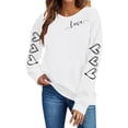 thumbnail image 5 of zbxnLI Womens Pullover Sweatshirts Valentine's Day Tops Crew Neck Long Sleeve Sweatshirt Fashion Spring Outfits, 5 of 6